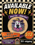Ghost Cat Hand-Painted Car Freshie – Green Apple Jolly Rancher