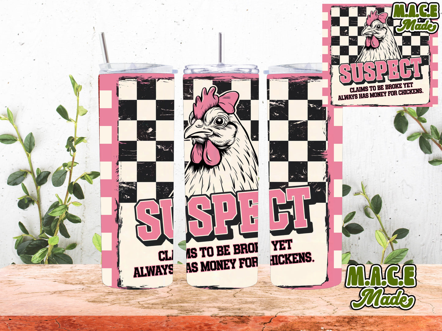 Suspect claims to be broke but has money for chickens tumbler