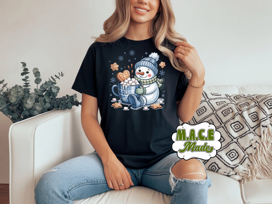 Snowman with Cocoa t-shirt