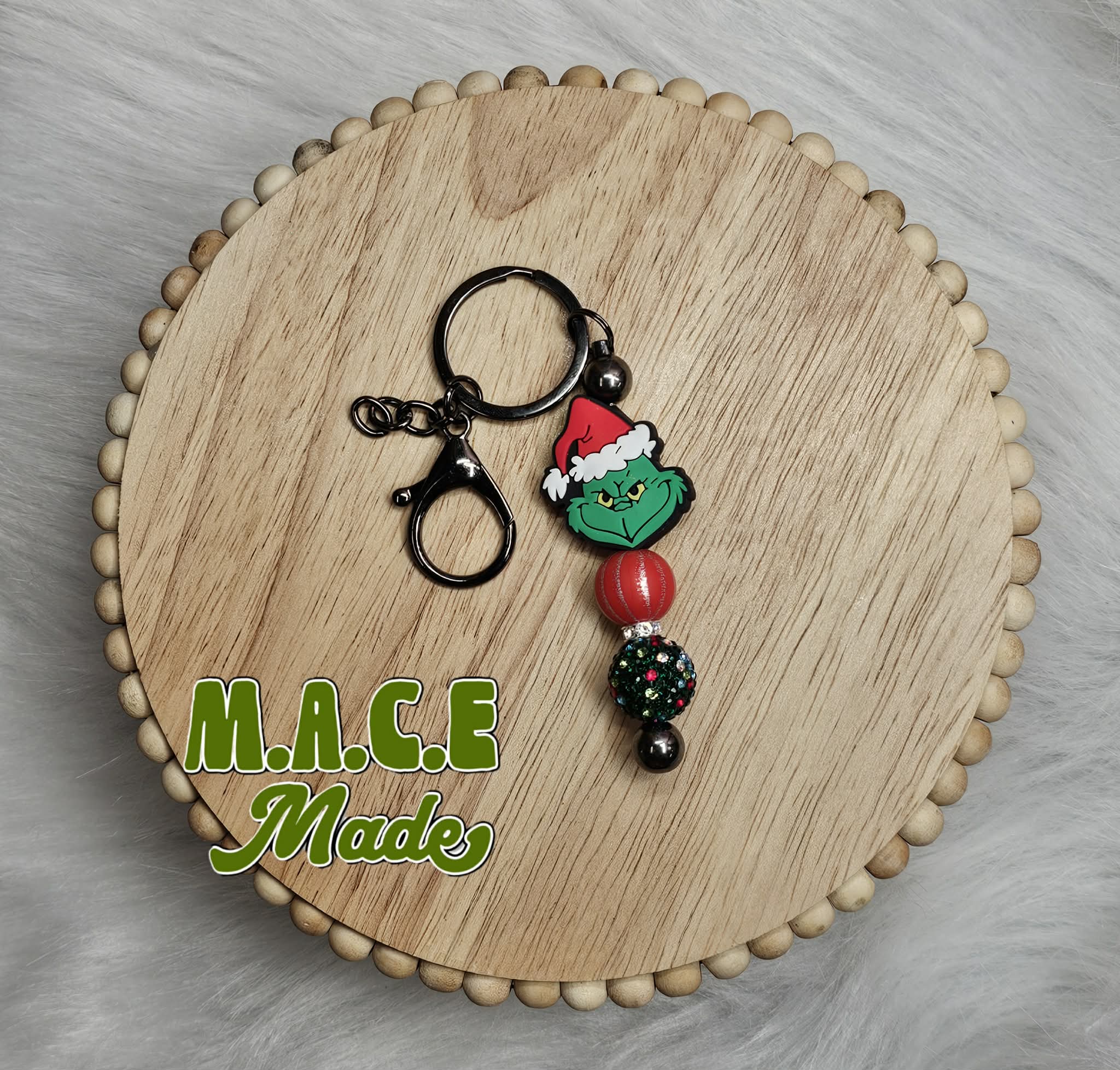 Grinch Face Key chain