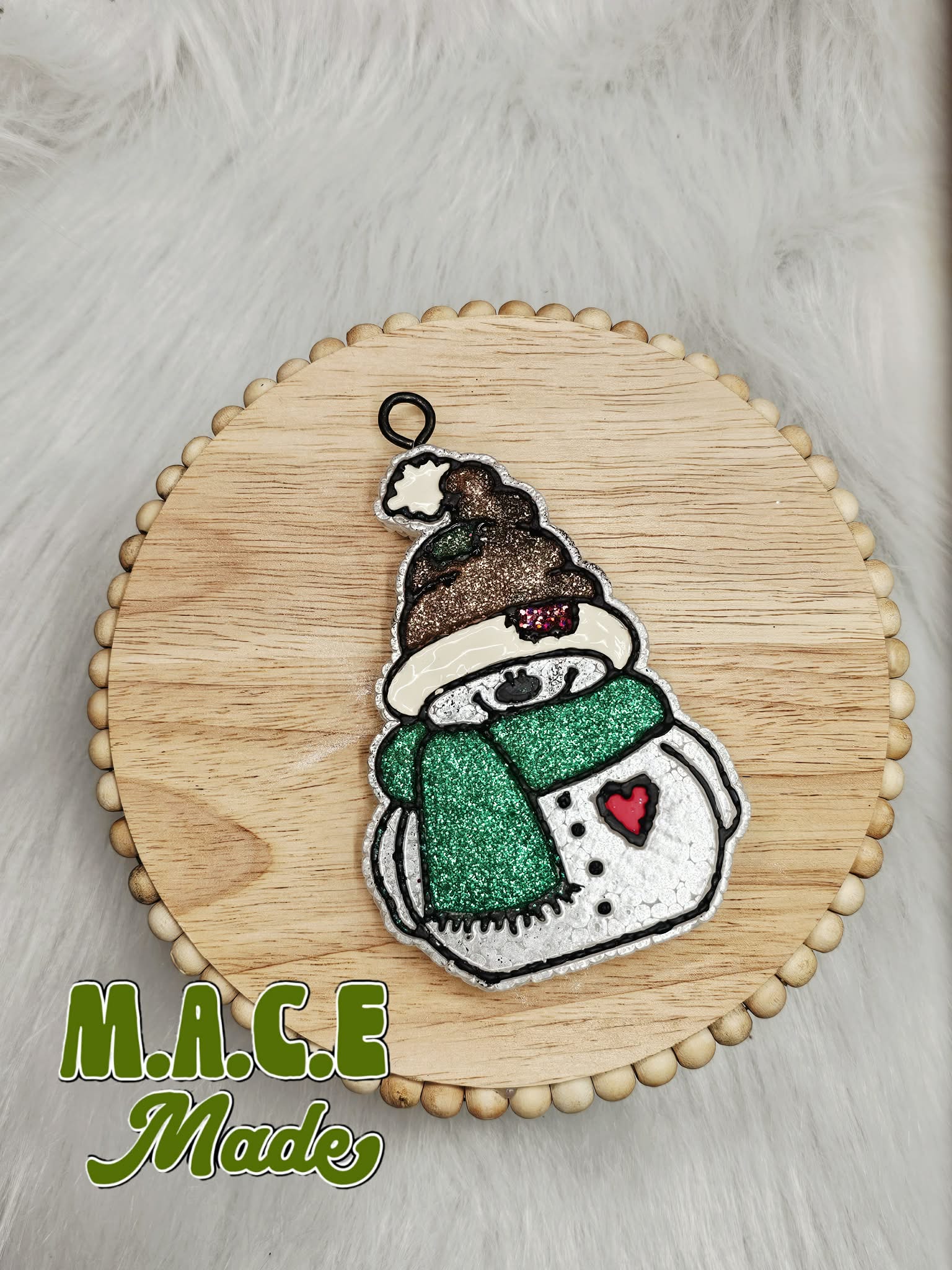 Snowman Freshie Candy Cane Bliss