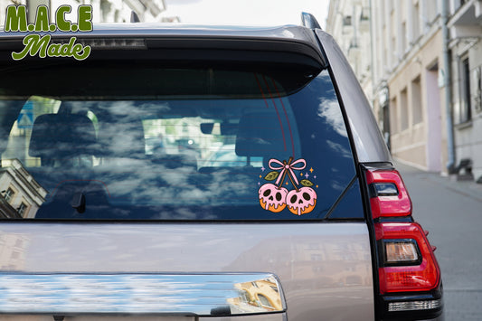 Cute poisoned apples with bow decal