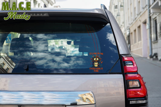 Its Fine Im Fine cat decal