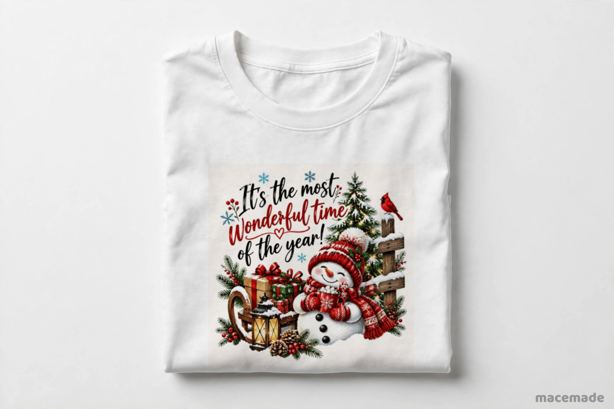 Most Wonderful Time of the Year Snowman Christmas Long Sleeve