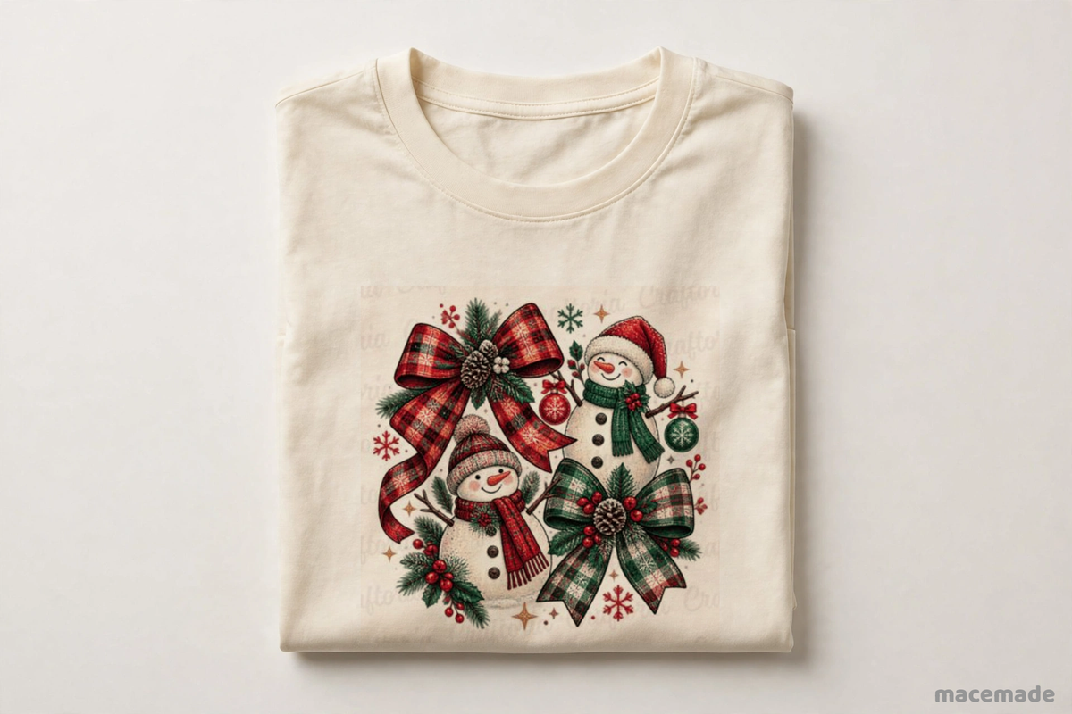 Snowmen and Bows Christmas Sweatshirt