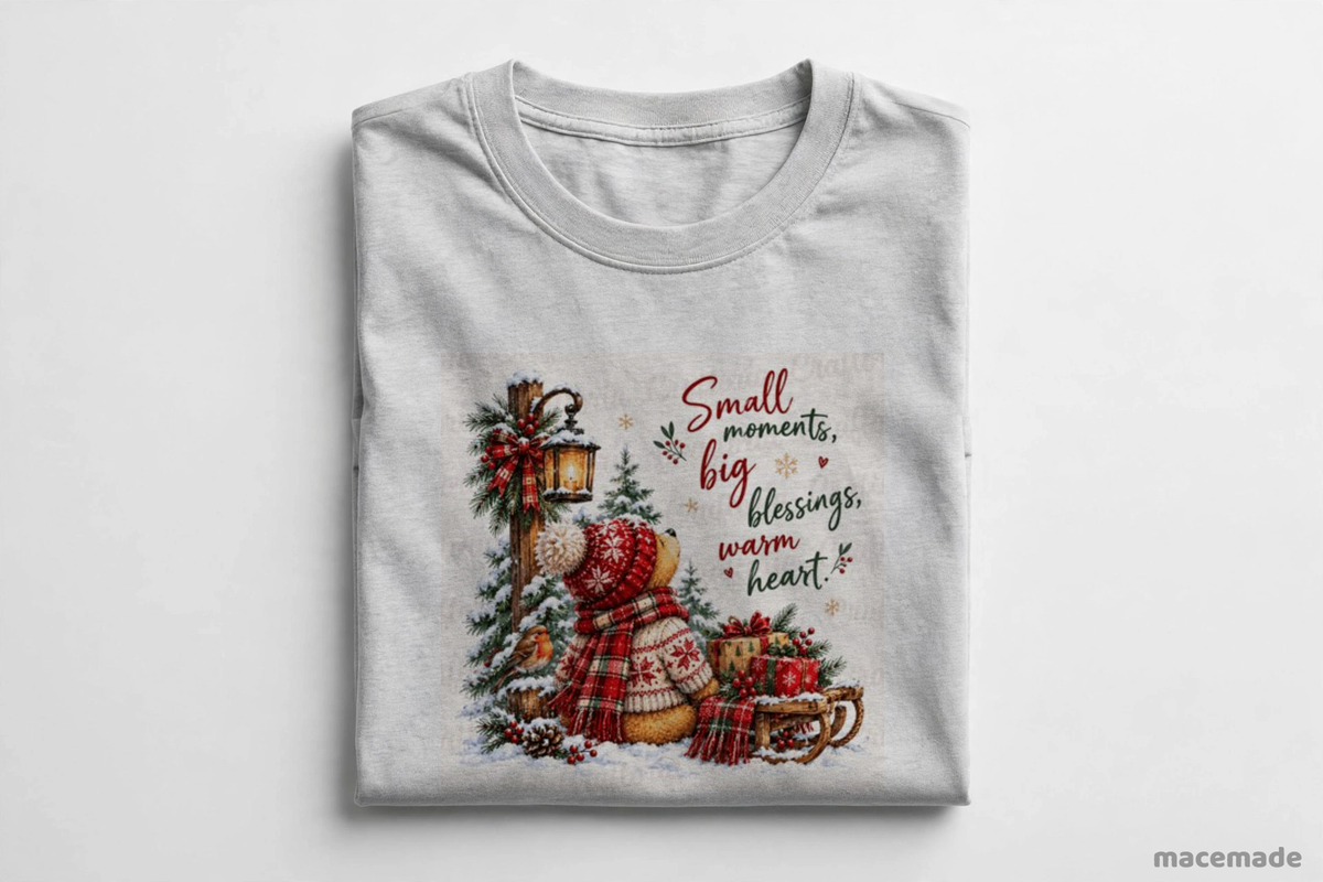 Small Moments Big Blessings Teddy Christmas Sweatshirt