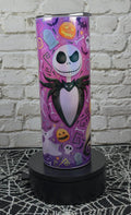 Purple Jack Skellington Doodle Tumbler – 20oz