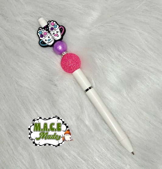 Cute cocoa beaded pen