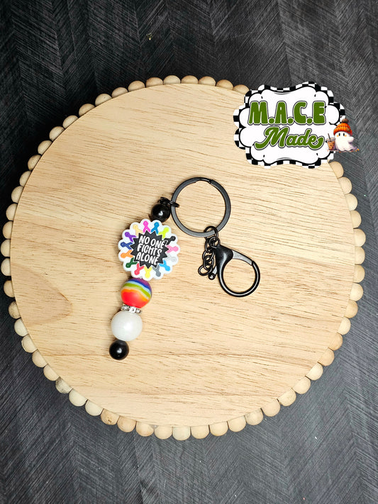 No one fights alone keychain