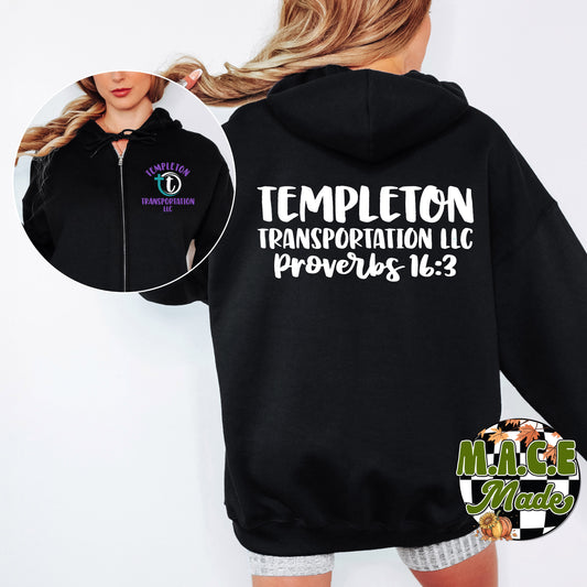 Templeton Transportation zipup